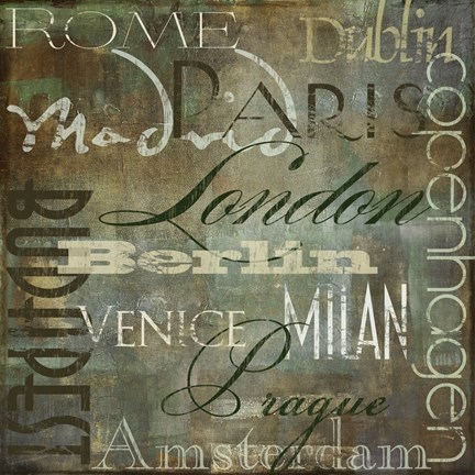 Framed Cities of the World III Print