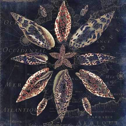 Framed Maritime Blues VII Print