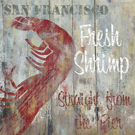 Framed Resturant Seafood I Print