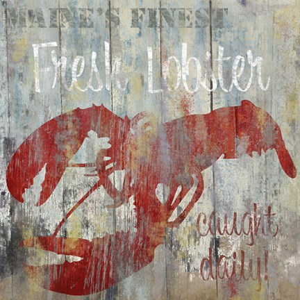 Framed Resturant Seafood III Print