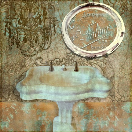 Framed Salle de Bain III Print