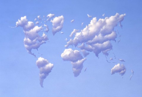 Framed Clouds Forming the Continents Print