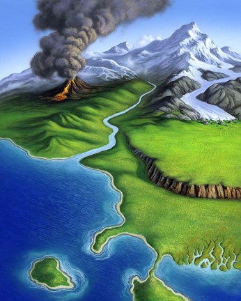 Framed Montage of Earth Print