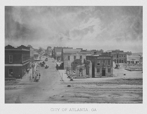 Framed Atlanta, Georgia 1863 Print