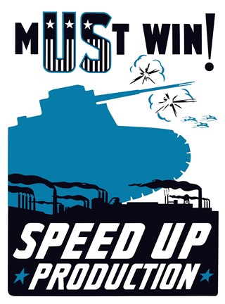 Framed World War II Propaganda Print