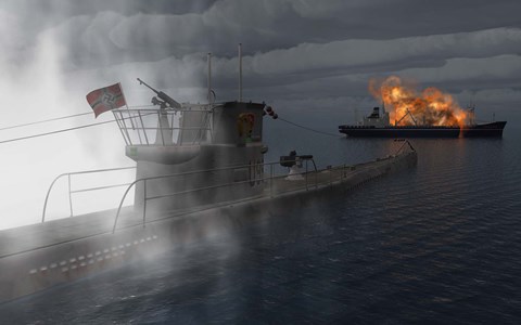 Framed German U-Boat Print