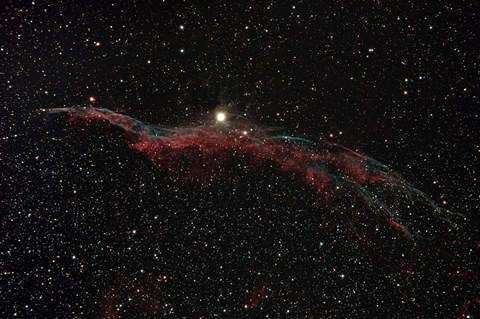 Framed NGC 6960, The Western Veil Nebula Print