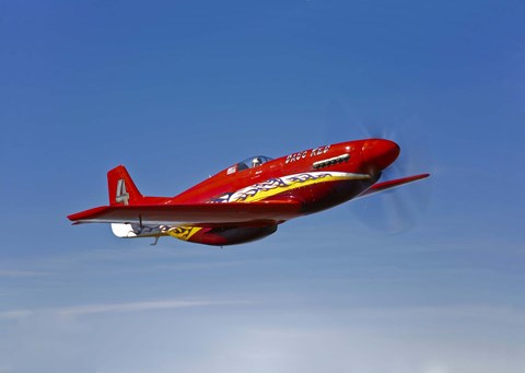 Framed Dago Red P-51G Mustang Print