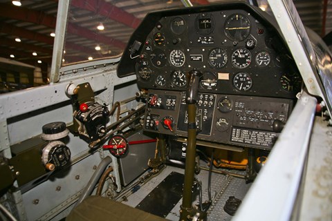 Framed Cockpit of a P-40E Warhawk Print