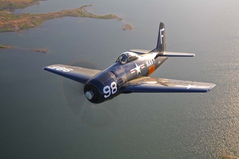 Framed Grumman F8F Bearcat Print