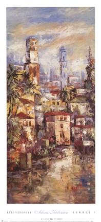 Framed Mediterranean Summer I Print