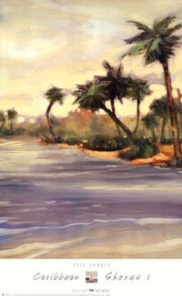 Framed Caribbean Shores I Print