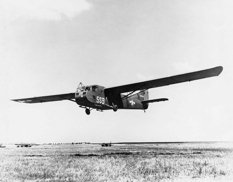 Framed US Army Air Force Waco CG-4A Glider Print