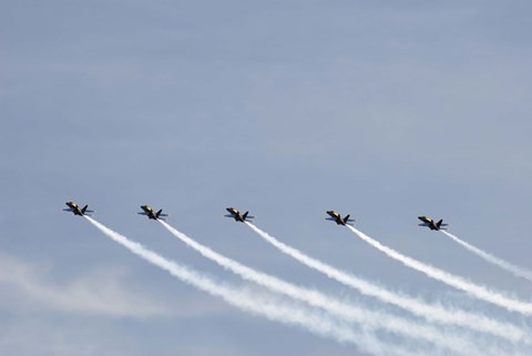 Framed Blue Angels Perform in Air Show Print