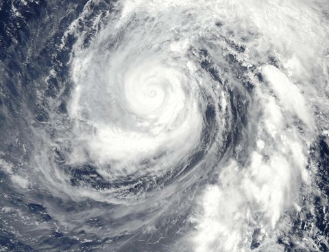 Framed Typhoon Phanfone Print