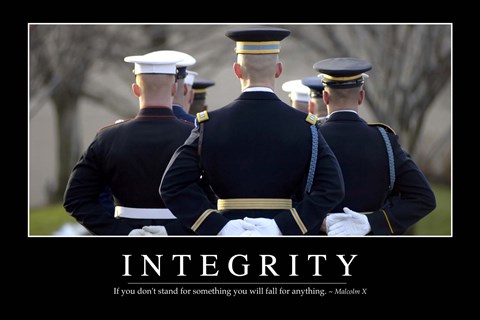 Framed Integrity: Inspirational Quote and Motivational Poster Print
