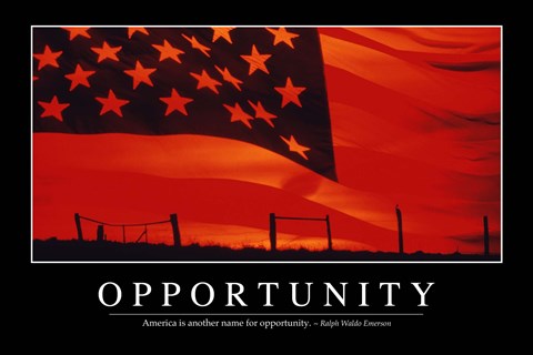 Framed Opportunity: Inspirational Quote and Motivational Poster Print