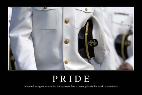 Framed Pride: Inspirational Quote and Motivational Poster Print