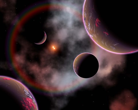 Framed Rose Nebula Print