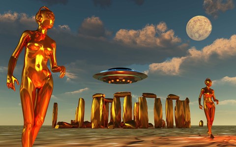 Framed Alien Interdimensional Beings Print