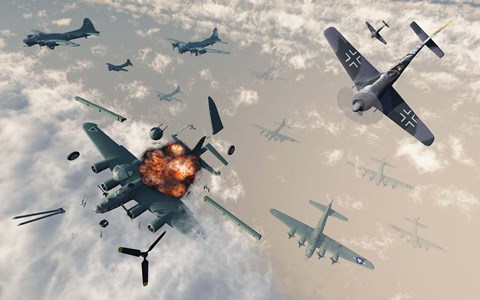 Framed B-17 Flying Fortress Bombers Print
