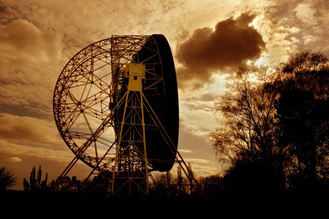 Framed Lovell Telescope in England Print