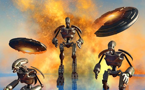 Framed Giant Robot Force Print