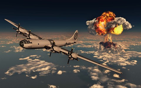 Framed B-29 Superfortress Print