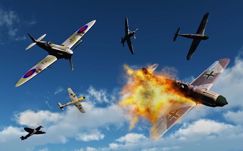 Framed British Supermarine Spitfires Print