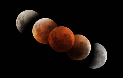 Framed Composite of Lunar Eclipse Print