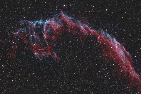 Framed NGC 6992, The Eastern Veil Nebula Print