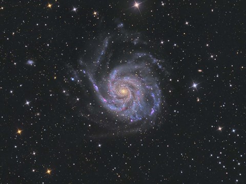 Framed Messier 101, Pinwheel Galaxy Print