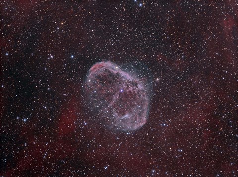 Framed NGC 6888, the Crescent Nebula Print