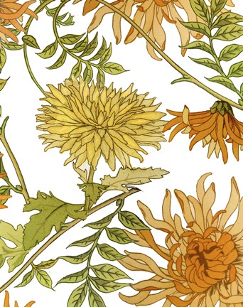 Framed Autumn Garden II Print