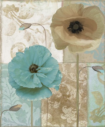 Framed Beach Poppies I Print