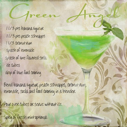 Framed Cocktail Quartet II Print