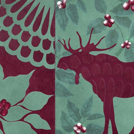 Framed Woodland Winter II Print