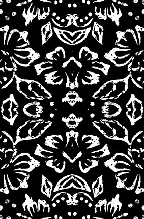 Framed Black &amp; White Pattern Print