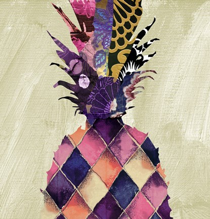 Framed Pineapple Brocade II Print