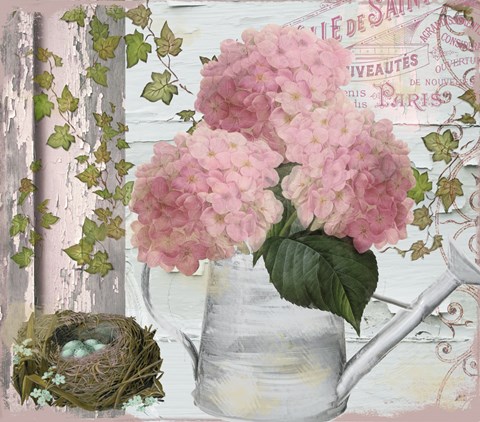 Framed Chalet d ete Hydrangea Print