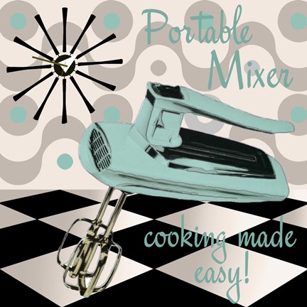 Framed Fifties Kitchen III Print