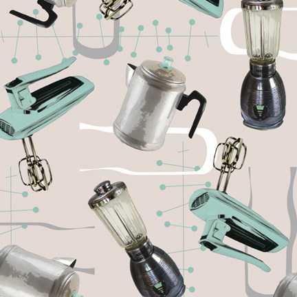 Framed Fifties Patterns I Print