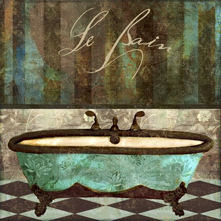 Framed Le Bain Aqua Print