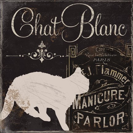 Framed Les Chats I Print