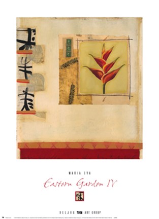 Framed Eastern Garden IV Print
