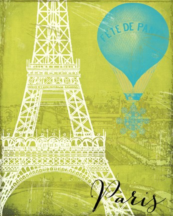 Framed Retro Cities III Print