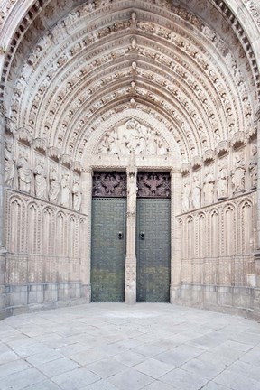 Framed Toledo Cathedral Door, Toledo, Spain Print