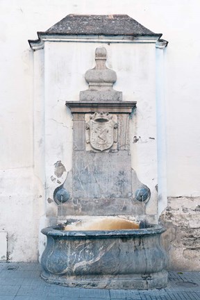 Framed Public Well, Cordoba, Andalucia, Spain Print
