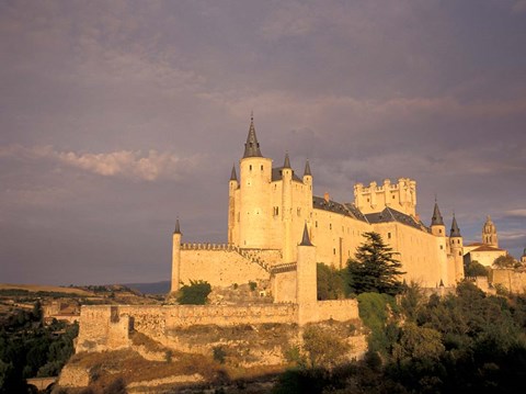 Framed Alcazar at Dusk, Segovia, Spain Print