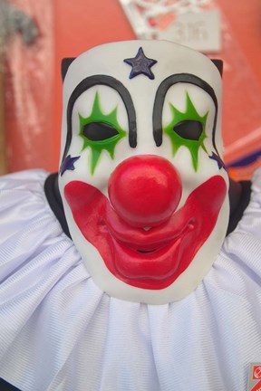 Framed Costume Mask, Tenerife, Canary Islands, Spain Print